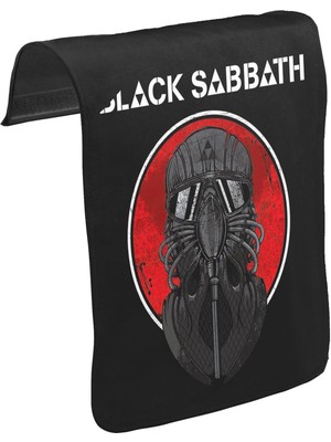Lord T-Shirt T-Shirt T-Shirt Black Sabbath Unisex Siyah Tak-Çıkar Postacı Çanta Kapağı CK-138
