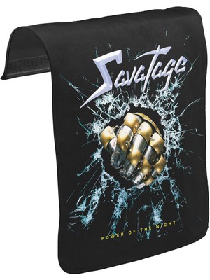 Lord T-Shirt T-Shirt T-Shirt Savatage - Power Of The Night Unisex Siyah Tak-Çıkar Postacı Çanta Kapağı CK-146