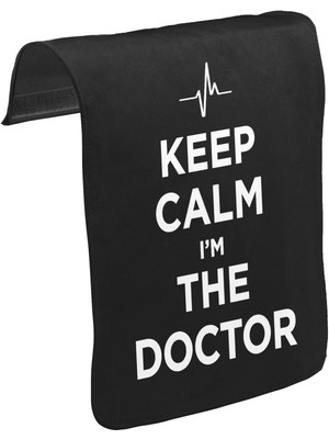 Lord T-Shirt T-Shirt T-Shirt Keep Calm I Am The Doctor Unisex Siyah Tak-Çıkar Postacı Çanta Kapağı CK-1522