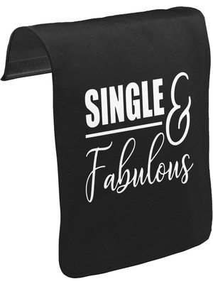 Lord T-Shirt T-Shirt T-Shirt Single And Fabulous Unisex Siyah Tak-Çıkar Postacı Çanta Kapağı CK-1543