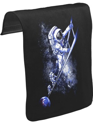 Lord T-Shirt T-Shirt T-Shirt Stairs To The Moon - Astronotlar Unisex Siyah Tak-Çıkar Postacı Çanta Kapağı CK-1698