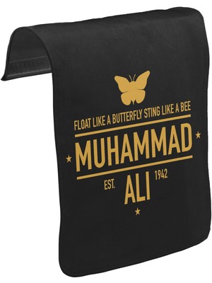 Lord T-Shirt T-Shirt T-Shirt Muhammad Ali - Est. 1942 Unisex Siyah Tak-Çıkar Postacı Çanta Kapağı CK-1460