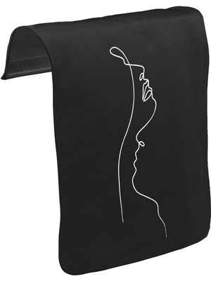 Lord T-Shirt T-Shirt T-Shirt Man On Her Neck Unisex Siyah Tak-Çıkar Postacı Çanta Kapağı CK-1708