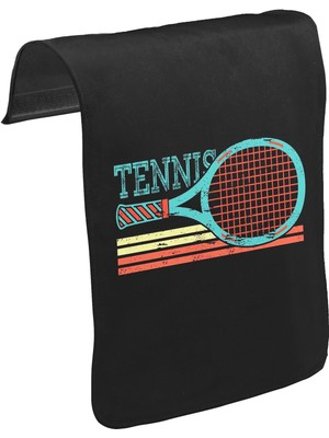Lord T-Shirt T-Shirt T-Shirt Tenis - Raket Yatay Unisex Siyah Tak-Çıkar Postacı Çanta Kapağı CK-1726