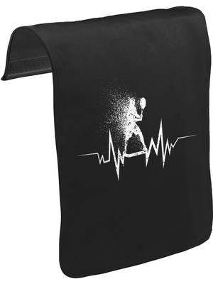 Lord T-Shirt T-Shirt T-Shirt Tenis- Heartbeat Oyun Unisex Siyah Tak-Çıkar Postacı Çanta Kapağı CK-1721