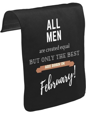 Lord T-Shirt T-Shirt T-Shirt Best Are Born In February Unisex Siyah Tak-Çıkar Postacı Çanta Kapağı CK-1288