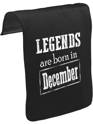 Lord T-Shirt T-Shirt T-Shirt Burç - Born In December Vintage Unisex Siyah Tak-Çıkar Postacı Çanta Kapağı CK-1296
