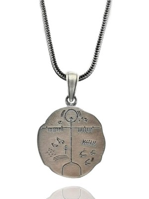 Takılingo Sade Kam Davulu Gümüş Erkek Kolye