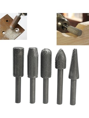 Depolife Matkap Için Eğe Törpü Seti Ahşap Metal Ince Dişli Aşındırma Törpüleme Freze Uç Seti 5 Parça