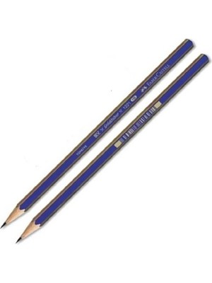 Faber-Castell 8B Dereceli Resim Kalemi Mavi Renkli Kolay Açılır 2'li Set Uç Kırılmasına Karşı Dirençli