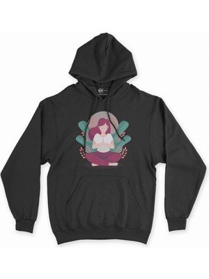 Cix Cix Mindfulness Terapi Siyah Kapşonlu Sweatshirt Hoodie