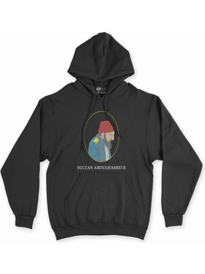 Cix Cix Sultan Abdulhamit Siyah Kapşonlu Sweatshirt Hoodie