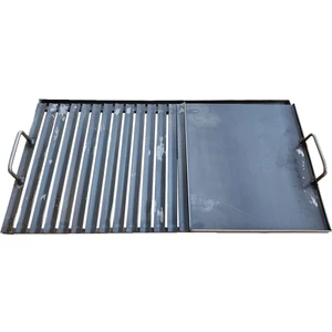 Saç Tava Oluklu Izgara 35X70 Yağdanlıklı