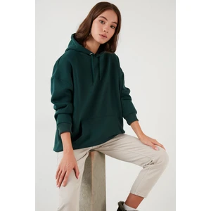 Regular Fit Pamuklu Kapüşonlu Yaka Şardonlu Kışlık Sweat Bayan SWEAT 5863854