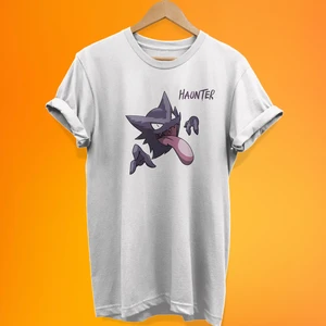 Pokemon Haunter Baskılı %100 Pamuk Oversize T-Shirt Büyük Beden Tişört