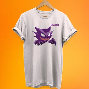 Pokemon Haunter Baskılı %100 Pamuk Oversize T-Shirt Büyük Beden Tişört