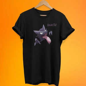 Pokemon Haunter Baskılı %100 Pamuk Oversize T-Shirt Büyük Beden Tişört