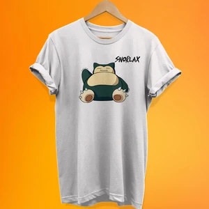 Pokemon Snorlax Baskılı %100 Pamuk Oversize T-Shirt Büyük Beden Tişört