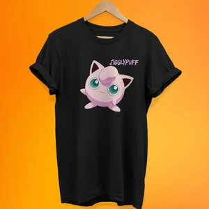 Pokemon Jigglypuff Baskılı %100 Pamuk Oversize T-Shirt Büyük Beden Tişört