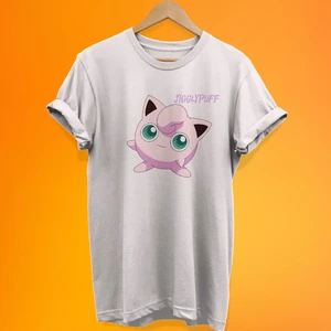 Pokemon Jigglypuff Baskılı %100 Pamuk Oversize T-Shirt Büyük Beden Tişört