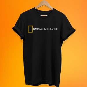 Natıonal Geographıc Baskılı %100 Pamuk Oversize T-Shirt Büyük Beden Tişört