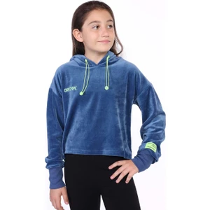 Toontoy Kids Toontoy Kız Çocuk Kapüşonlu Kadife Sweatshirt