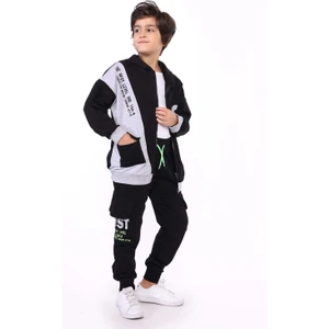 Toontoy Kids Toontoy Erkek Çocuk Garni Detaylı Baskılı Eşofman Takımı