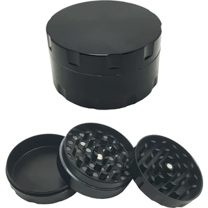 Siyah 55 Mm. Grinder Alloy Herbal Öğütücüsü Parçalayıcı RB88SY