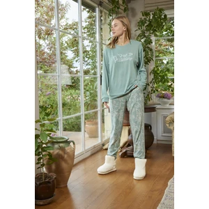 Kadın Termal Yeşil Pijama Takımı