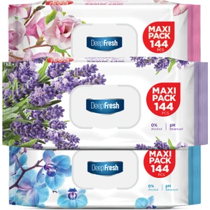 Deep Fresh Maxi Pack Islak Mendil Karma Paket 3 x 144 Yaprak