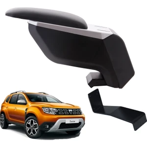3 Tıkla Dacia Duster 2021 Delmesiz Çelik Ayaklı Gri-Siyah Kolçak Kol Dayama