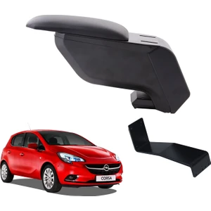 3 Tıkla Opel Corsa E 2016 Delmesiz Çelik Ayaklı Siyah Kolçak Kol Dayama