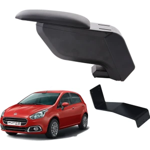 3 Tıkla Fiat Punto 2010 Delmesiz Çelik Ayaklı Siyah Kolçak Kol Dayama