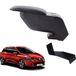 3 Tıkla Renault Clio 4 Sw 2012 Delmesiz Çelik Ayaklı Siyah Kolçak Kol Dayama