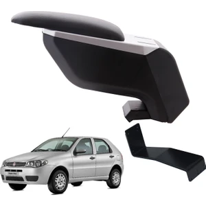 3 Tıkla Fiat Palio 2006 Delmesiz Çelik Ayaklı Gri-Siyah Kolçak Kol Dayama