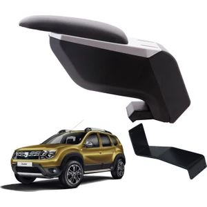 3 Tıkla Dacia Duster 2016 Delmesiz Çelik Ayaklı Gri-Siyah Kolçak Kol Dayama
