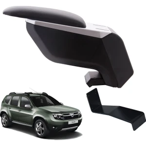 3 Tıkla Dacia Duster 2011 Delmesiz Çelik Ayaklı Gri-Siyah Kolçak Kol Dayama