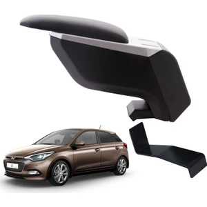3 Tıkla Hyundai I20 2015 Delmesiz Çelik Ayaklı Gri-Siyah Kolçak Kol Dayama
