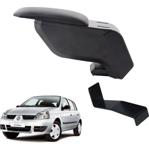 3 Tıkla Renault Clio Hb 2003 Delmesiz Çelik Ayaklı Siyah Kolçak Kol Dayama