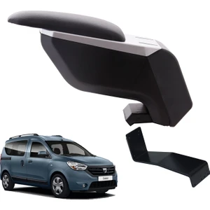 3 Tıkla Dacia Dokker 2016 Delmesiz Çelik Ayaklı Gri-Siyah Kolçak Kol Dayama