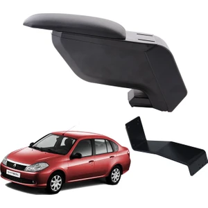 3 Tıkla Renault Symbol 2010 Delmesiz Çelik Ayaklı Siyah Kolçak Kol Dayama