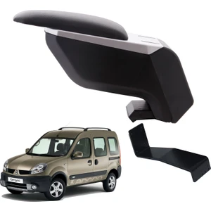 3 Tıkla Renault Kangoo 2007 Delmesiz Çelik Ayaklı Gri-Siyah Kolçak Kol Dayama