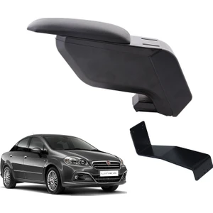 3 Tıkla Fiat Linea 2010 Delmesiz Çelik Ayaklı Siyah Kolçak Kol Dayama