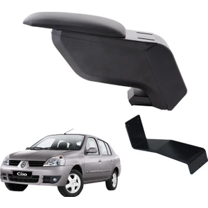 3 Tıkla Renault Symbol 2000 Delmesiz Çelik Ayaklı Siyah Kolçak Kol Dayama