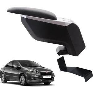 3 Tıkla Fiat Linea 2014 Delmesiz Çelik Ayaklı Gri-Siyah Kolçak Kol Dayama