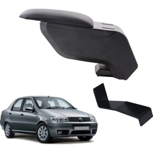 3 Tıkla Fiat Albea 2008 Delmesiz Çelik Ayaklı Siyah Kolçak Kol Dayama