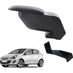 3 Tıkla Opel Corsa D 2013 Delmesiz Çelik Ayaklı Siyah Kolçak Kol Dayama
