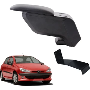 3 Tıkla Peugeot 206 2004 Delmesiz Çelik Ayaklı Siyah Kolçak Kol Dayama