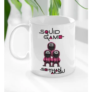 Kişiye Özel Squid Game Tasarımlı Beyaz Kupa Bardak-2