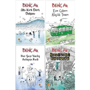 Behiç Ak Çocuk Romanları 4 Kitap Set / Altı Kırk Dört Dalgası - Eve Giden Küçük Tren - Her Şeyi Yanlış Anlayan Kedi - Çatıdaki Gezegen